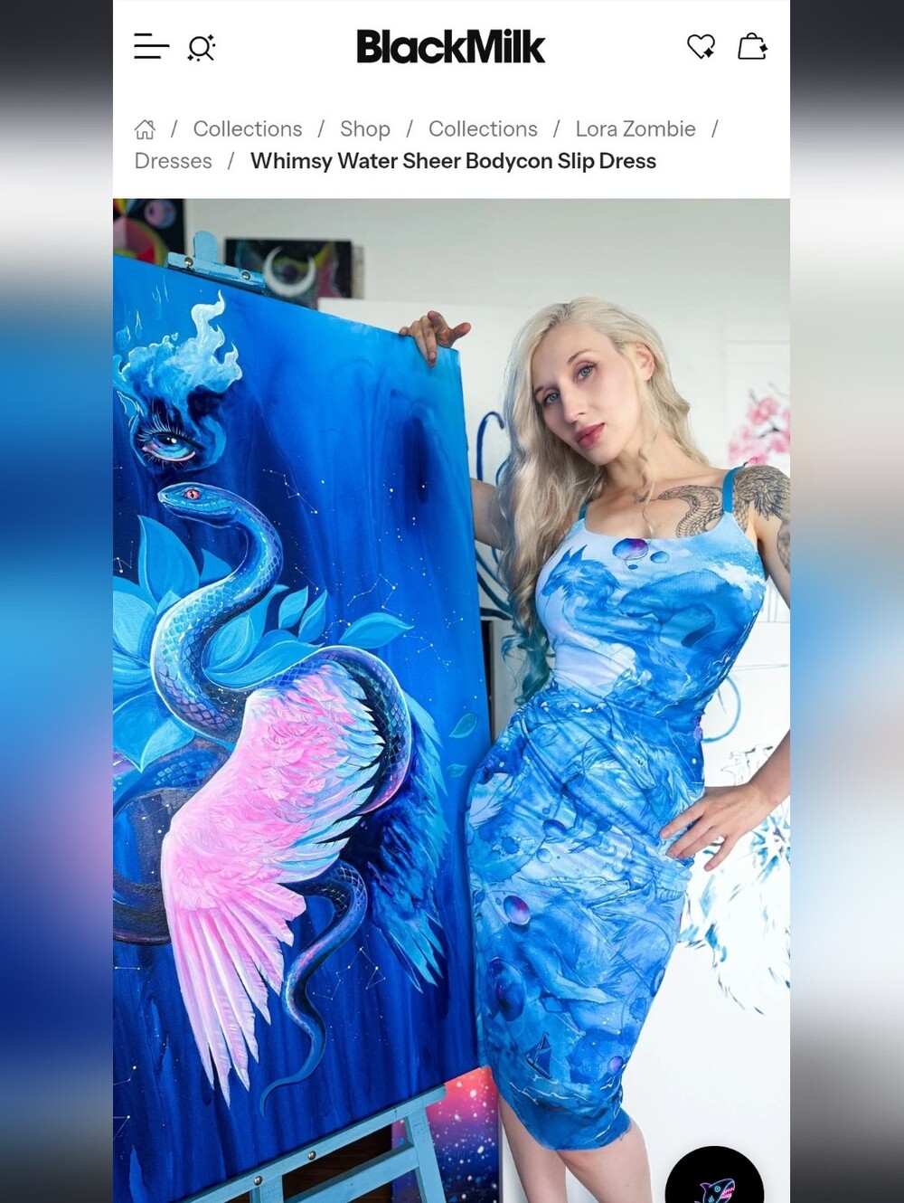 NWT! BlackMilk + Lora Zombie - Whimsy Water Dress, XXL